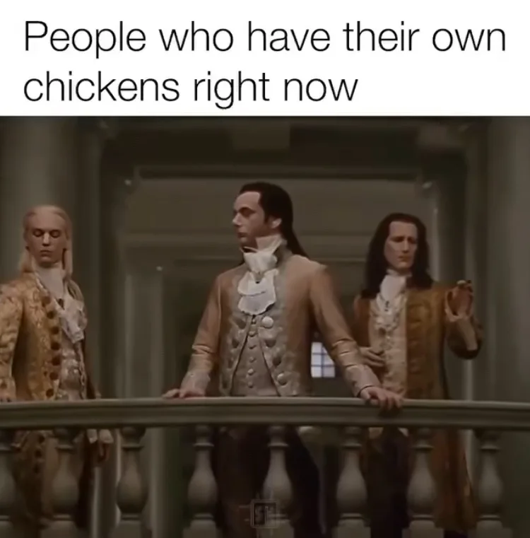 Three men in 18th-century aristocratic attire stand on a balcony, looking out with expressions of boredom or disinterest…