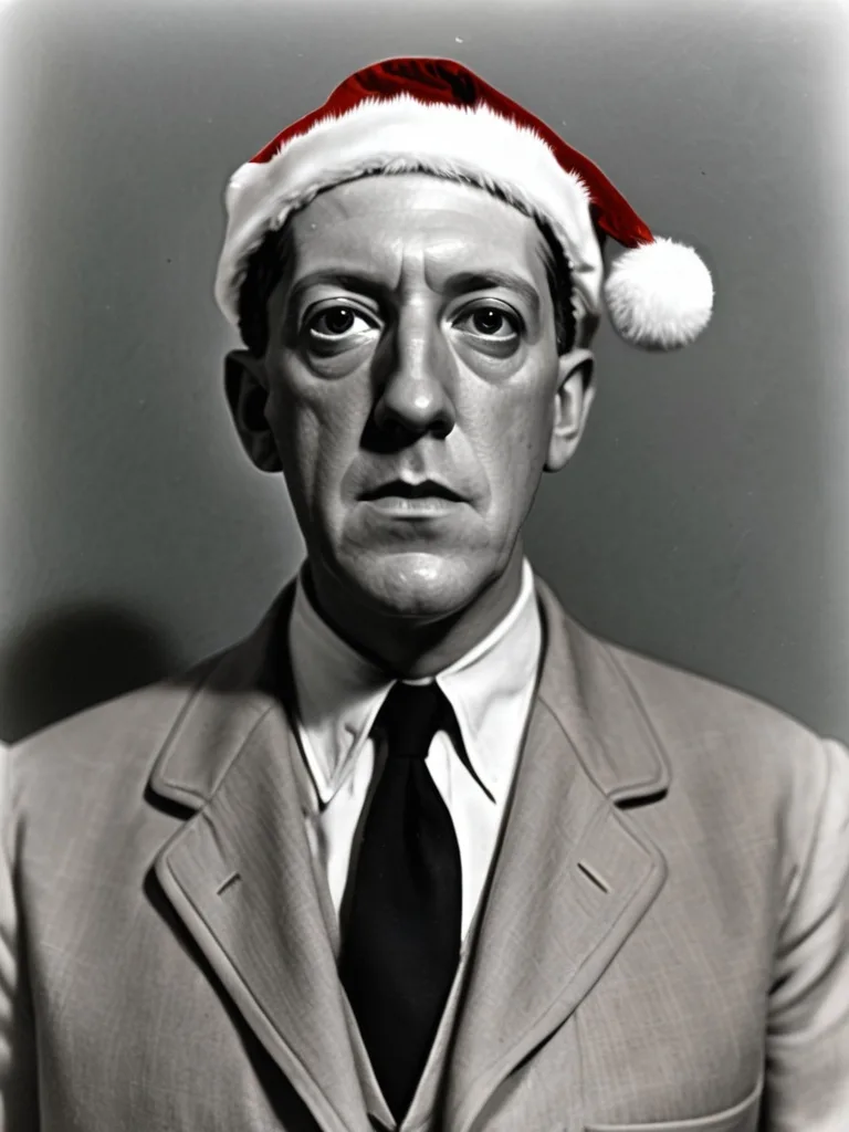 HPL Rocking a Festive Santa Hat
