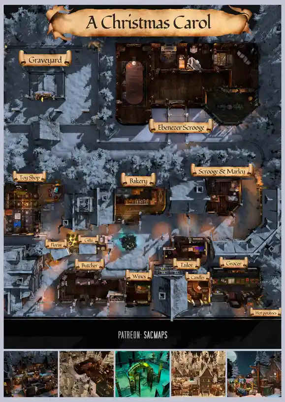 Experience the Magic of Christmas with Our Free TTRPG Festive Map Pack, Complete with Immersive VTT Imports and More!