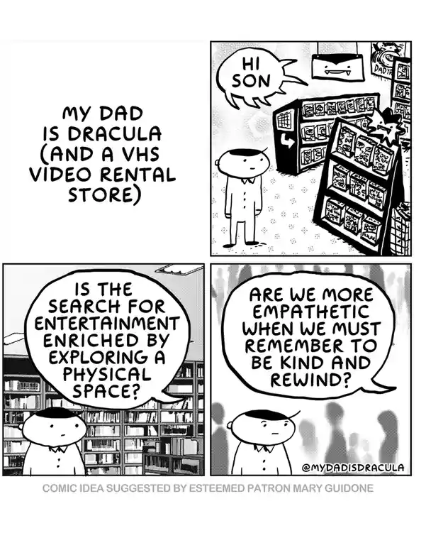 My Dad's Double Life: Dracula by Night, VHS Rental Store Owner by Day
