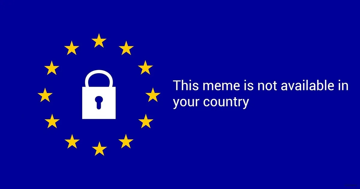 The image displays the blue European Union flag with its circle of yellow stars, overlaid with a white padlock icon centered…