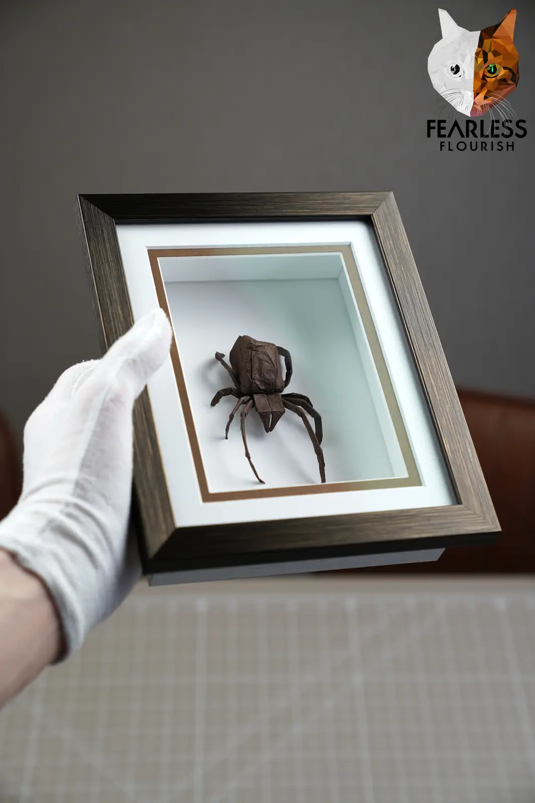 Check Out My Origami Brown Widow, Crafted from One Perfect Square!