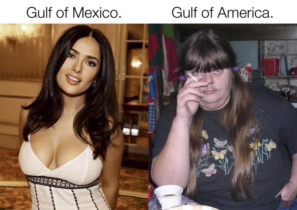 The image is split into two panels. The left panel shows a glamorous, professionally photographed woman with long dark hair…