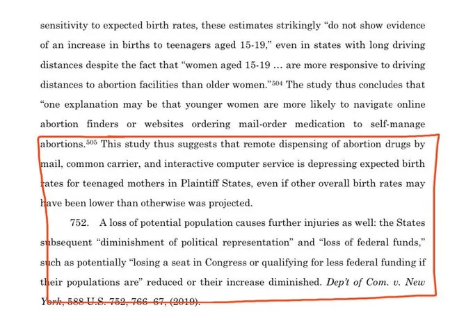 A screenshot of a legal text excerpt from a Supreme Court case, with a specific paragraph highlighted in red. The text…