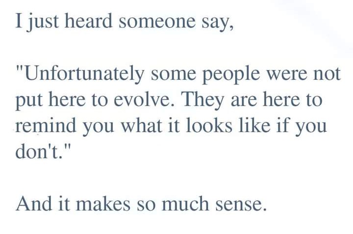 The image displays plain white background with dark gray serif text. The text reads: 'I just heard someone say…