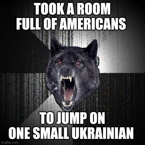 A black wolf with bared teeth and glowing red eyes is shown against a dark, glitchy background. The text overlaid in bold…