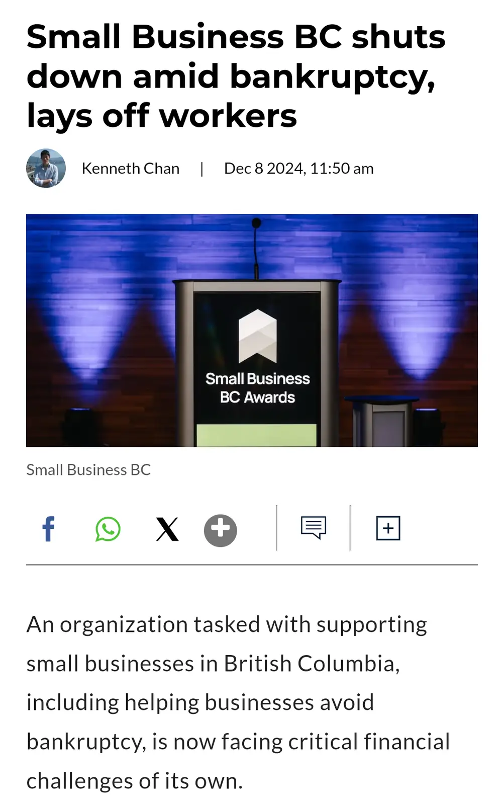 Imagine a World Where Small Businesses Get the Support They Need to Avoid Bankruptcy