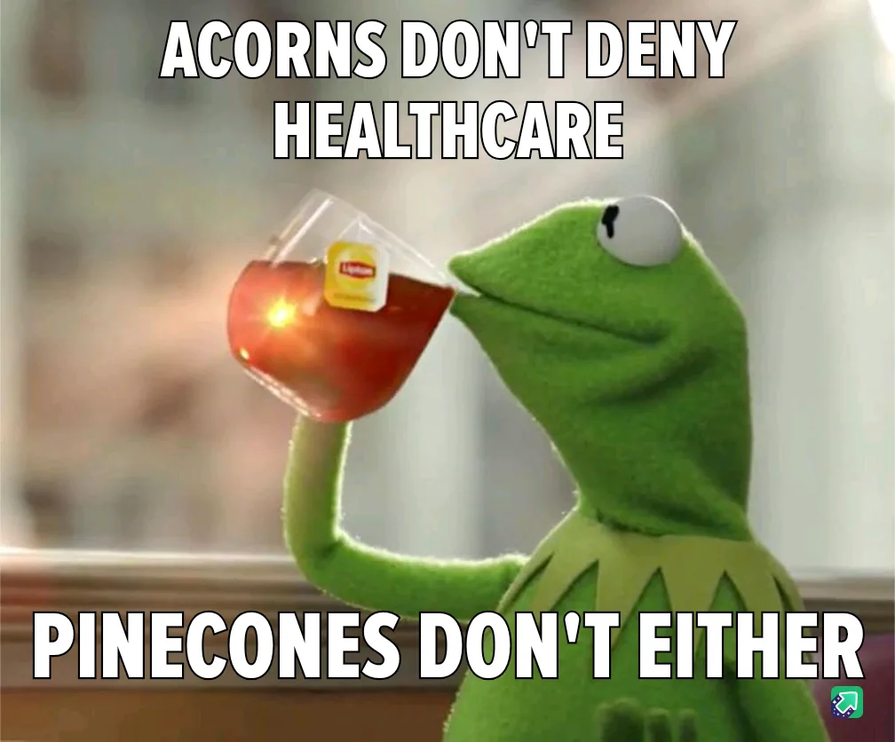 A green frog puppet, Kermit the Frog, is shown sipping tea from a glass mug with a Lipton tea bag visible. The image has…