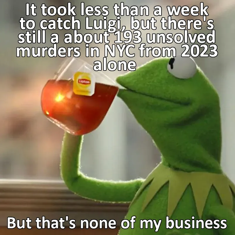 A green frog puppet, Kermit the Frog, is shown sipping tea from a glass mug with a Lipton tea bag visible. The image has…