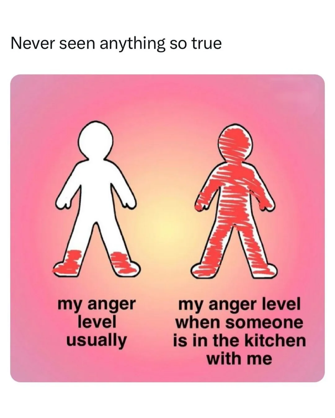 The image shows two stick figures against a pink gradient background. The left figure is mostly white with red scribbles…