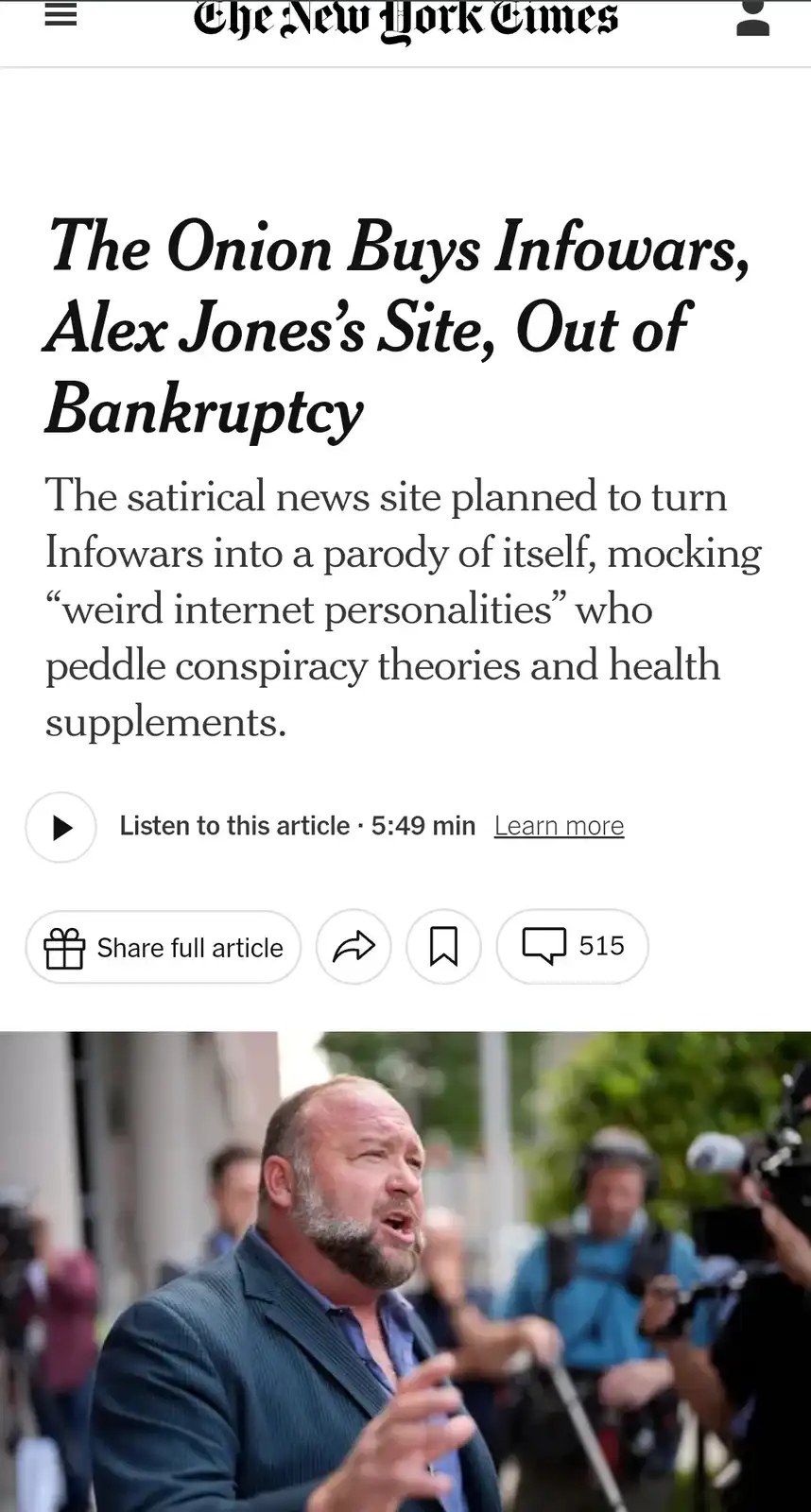 Breaking News: The Onion Acquires Infowars
