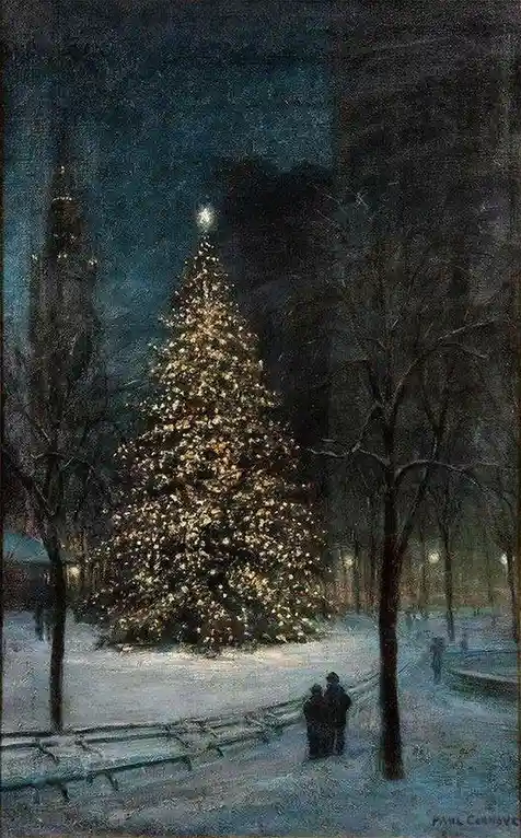 A Glimpse of Christmas Cheer in Madison Square Park, 1910