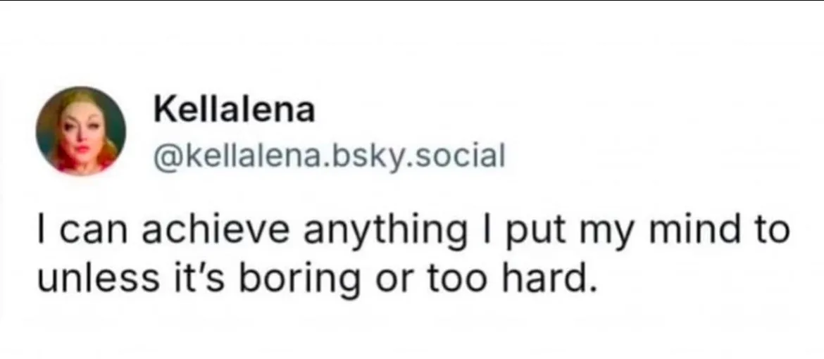 A screenshot of a social media post by user Kellalena, showing their profile picture and handle @kellalena.bsky.social. The…