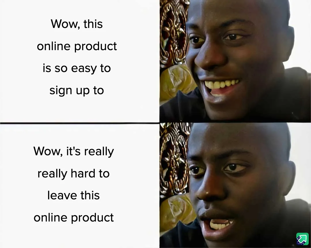 A two-panel meme featuring a man with a wide, excited smile in the top panel and a shocked, wide-eyed expression in the…
