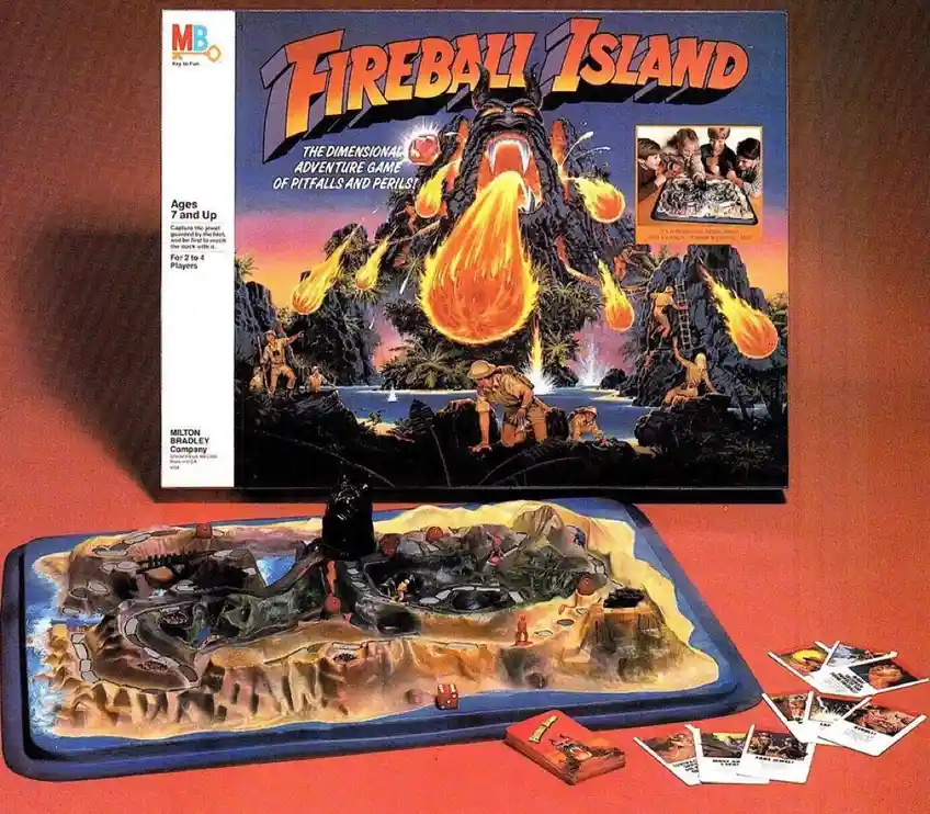 Throwback to Milton Bradley's Classic 'Fireball Island' from 1987