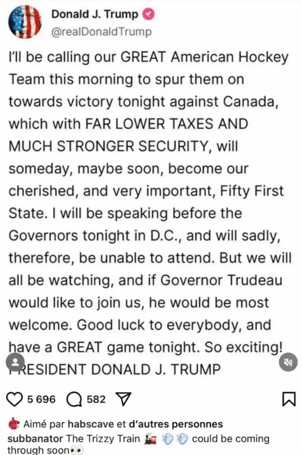 A screenshot of a tweet from Donald J. Trump's verified Twitter account, showing a tweet where he claims he will call the…