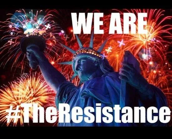 The Statue of Liberty is shown against a backdrop of colorful fireworks, with the text 'WE ARE' at the top and…