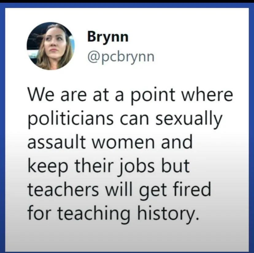 A screenshot of a tweet by user Brynn (@pcbrynn) featuring a profile picture of a woman looking upward with a concerned…