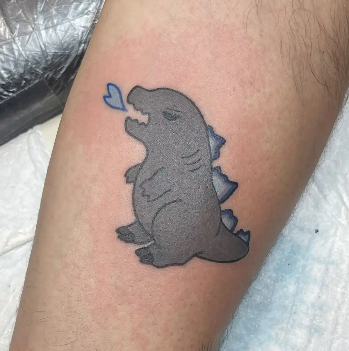 Check out my Chibi Godzilla tattoo!