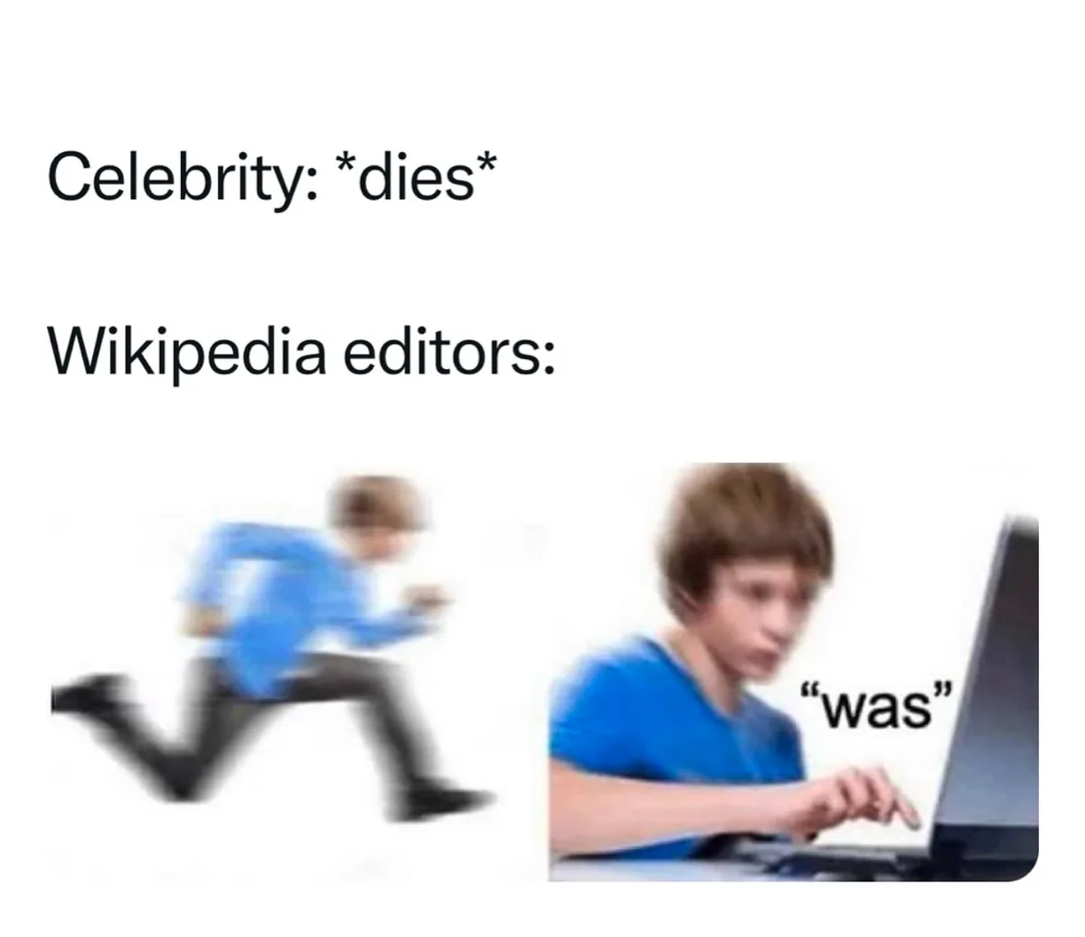 The image shows two side-by-side photos of a blurred young man in a blue shirt. On the left, he is running away with motion…