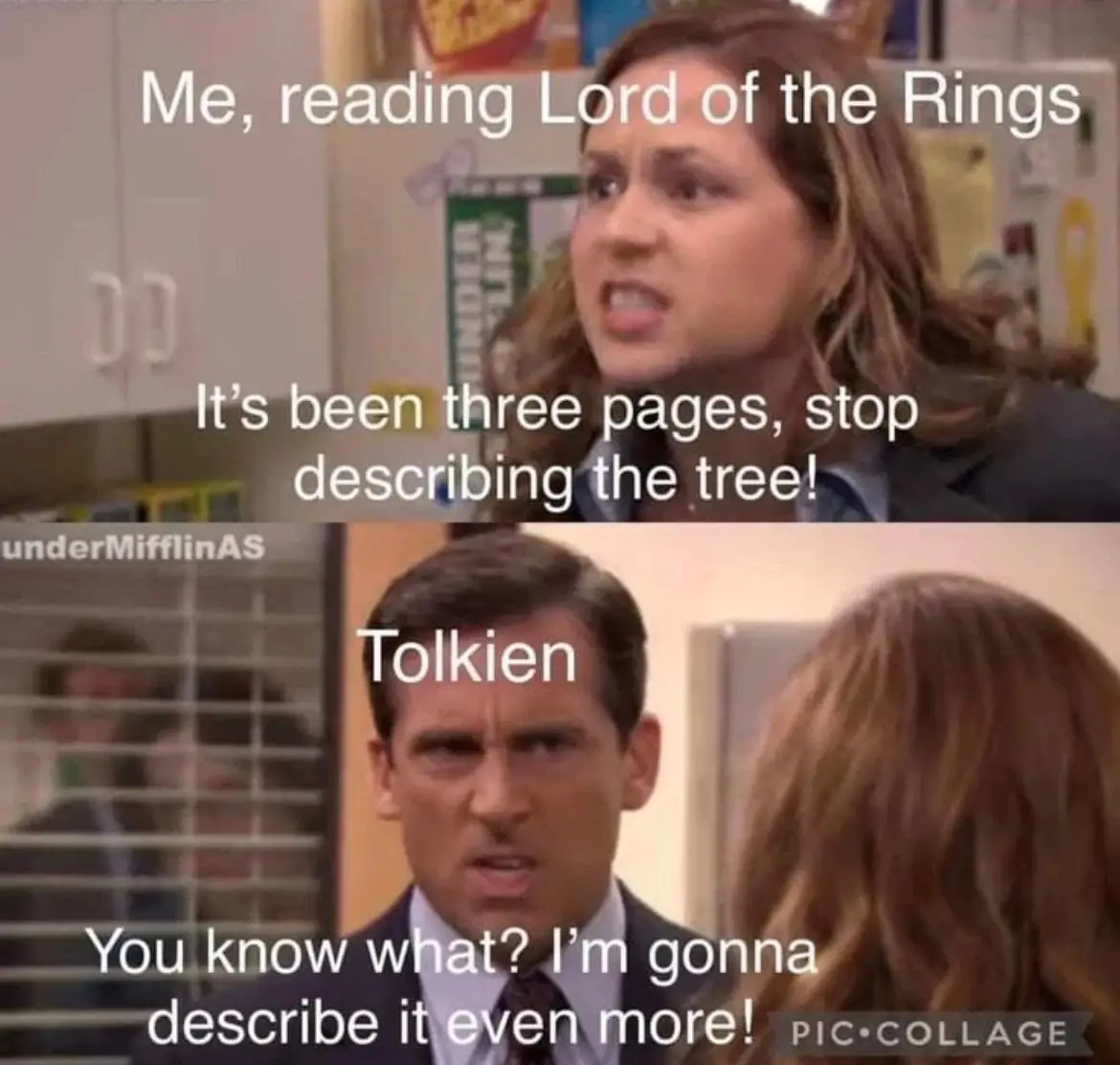 The meme features two panels from 'The Office'. The top panel shows a woman with an annoyed expression, overlaid with text…