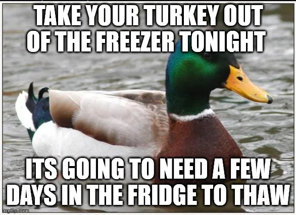 A mallard duck with a green head and yellow beak is floating calmly on water. White bold text overlaid on the image reads…