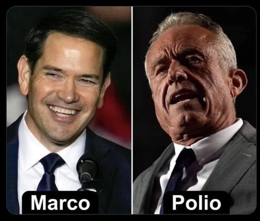 The image displays two side-by-side photos of men in suits. The man on the left, smiling broadly, is labeled 'Marco'. The…