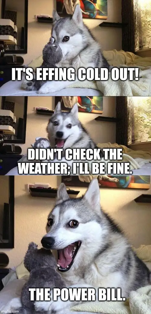 A three-panel meme featuring a husky dog in a bedroom. In the first panel, the dog looks annoyed while holding a stuffed…