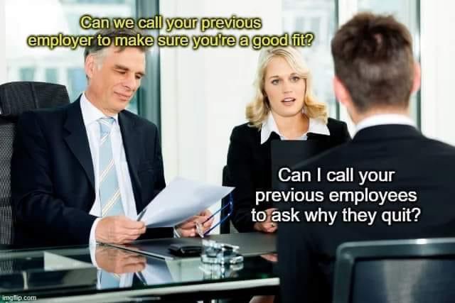 In a job interview setting, a hiring manager asks a candidate if they can call their previous employer to verify their…