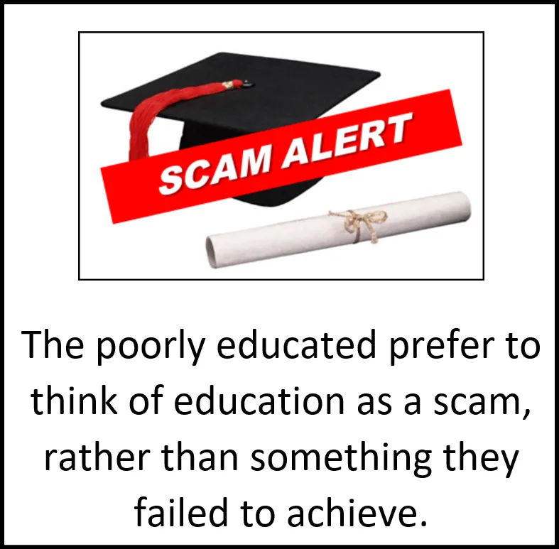 An image of a black graduation cap with a red tassel and a rolled diploma beneath it, overlaid with a red banner reading…