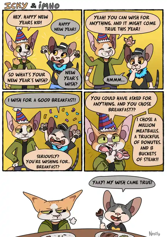 Icky and Imho send their heartfelt New Year wishes!