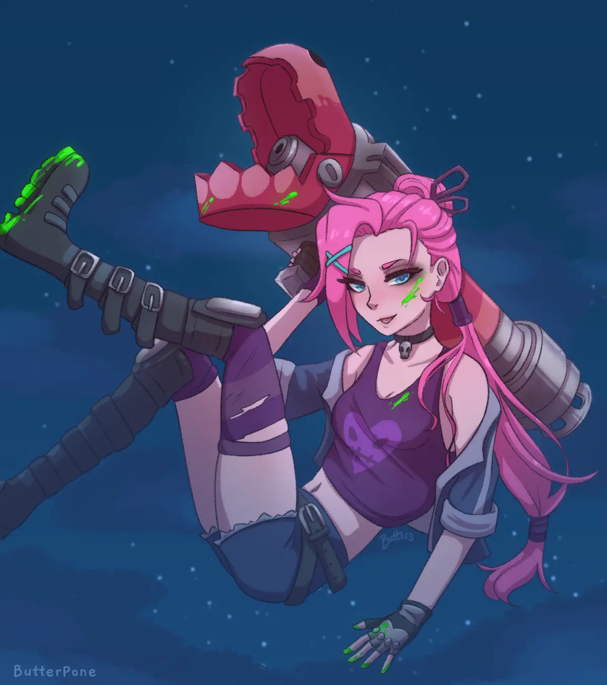 Unleash the Zombie Slayer: Jinx in Action!