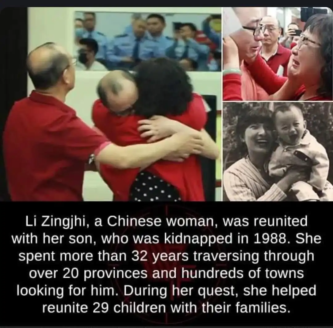 A collage shows a woman in red hugging a man in a courtroom, with police in the background, and two inset photos: one of her…