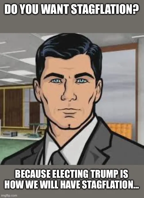 The image features a cartoon depiction of a man with dark hair and blue eyes, wearing a suit and tie, standing in an office…