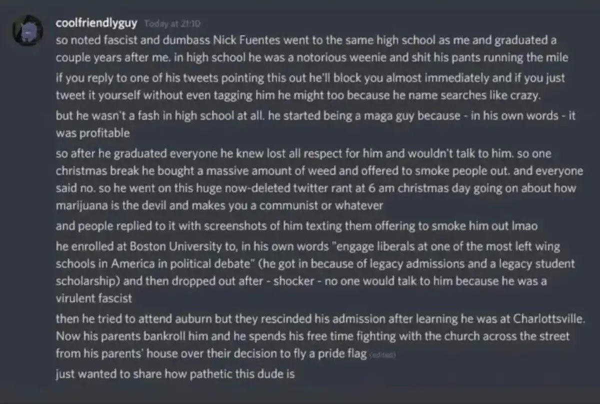 Nick Fuentes: Just Another Basement Dweller Without MAGA