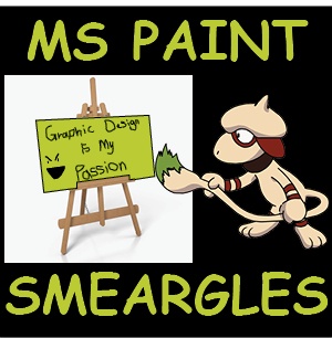 A cartoon monkey wearing glasses and a red bandana holds a green paintbrush, painting a yellow canvas on an easel. The…